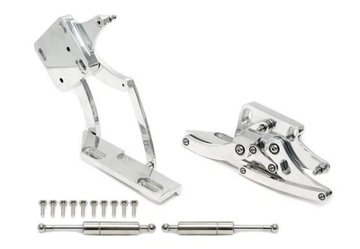 TA Technix Set Di Cerniere Del Cofano Argento - Ford Mustang 1 1967 - 1970 - Immagine 1 di 2