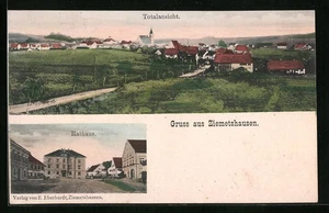 Ansichtskarte Ziemetshausen, Rathaus, Ortsansicht  - Picture 1 of 2
