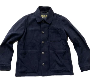 Barbour men's Kennington Wool Shirt Jacket Shacket - size Medium - Navy - Picture 1 of 7