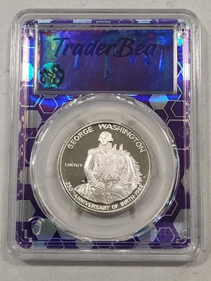 1982-S Silver George Washington Commemorative Half Dollar PCGS PR69 DCAM Purple  - Image 1 of 2