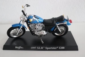 Harley Davidson del 1997 XLH Sportster 1200 Blu  - Maisto 1/18 - Foto 1 di 1