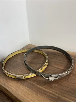 Embro Adjusto Metal Embroidery Hoop Cork Lined 6”Tension Wheel Metal Adj 6” Hoop - Image 1 of 4