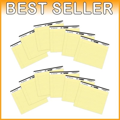 Wide Landscape Legal Pad, Canary Yellow, 12-Pack - Image 1 of 4