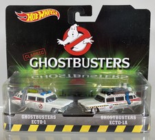 Hot Wheels Classic Ghostbusters Classic Ecto-1 Ecto1A Two Pack Diecast Cars 2016