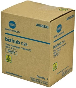 NEW! Genuine Konica Minolta BIZHUB C25 YELLOW Toner Cartridge Y A0X5233 TNP27Y - Picture 1 of 1