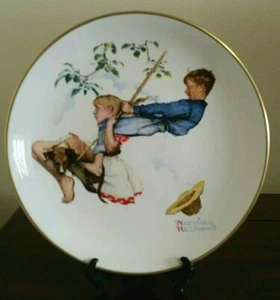 Norman Rockwells "Summer - Flying High" Teller von Gorham Fine China - Bild 1 von 3