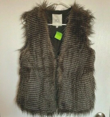 Chaleco Jack by BB Dakota Marrón Imitación Piel Rayas - Talla S Foto 1 de 4