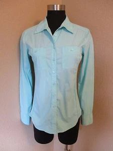 Lucy Bluse Langarm Knopfleiste Grün Größe Small S - Bild 1 von 8