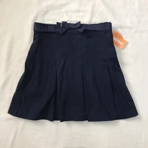 Gymboree Girls Stretch School Uniform Pleated Twill Skirt Navy Blue Size 12 - Picture 1 of 10