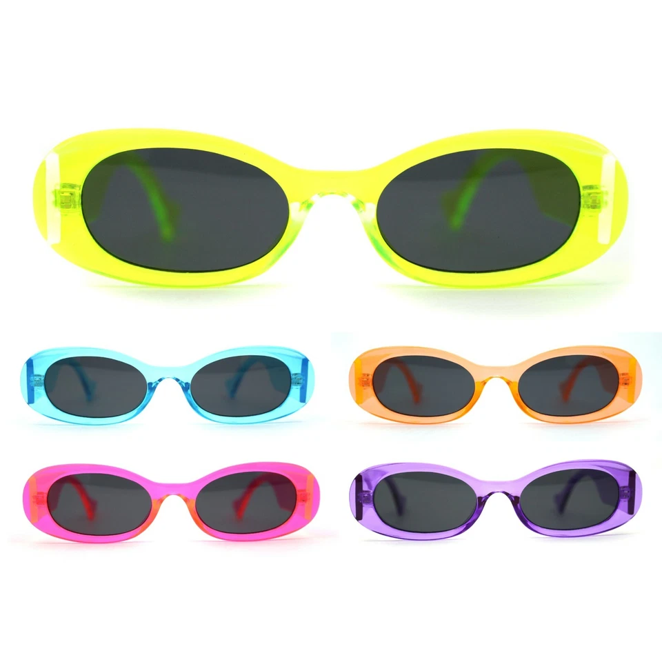 Gafas de sol con marco de color neón Clout ovaladas Mod Pop Foto 1 de 1