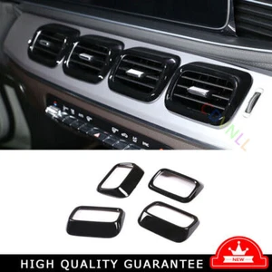 Ajuste para Benz GLE GLS 2020-2023 negro brillante consola central salida de aire moldura de ventilación - Imagen 1 de 11
