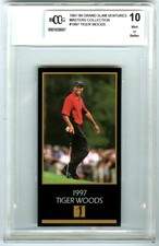 TIGER WOODS~1997 MASTERS COLLECTION BCCG-10 MINT+ 1998 GRAND SLAM ROOKIE RC CARD
