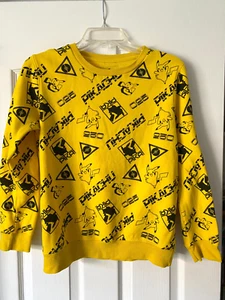 Pokemon Pikachu Youth Long-Sleeve Sweatshirt Yellow w/Black - Size L - Picture 1 of 2