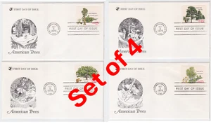 TurtlesTradingPost- American Trees 1978 #1764-67 FDC Readers Digest- 4 Covers - Picture 1 of 3
