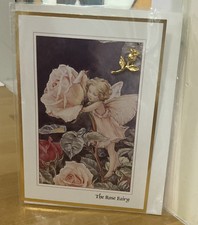 Flower Fairies by Cicely Mary Barker Greeting Card Rose Fairy w/Pin 1995