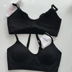 Calvin Klein Bonded Flex Bralette leggermente foderata, Nero, (INT1) - Foto 1 di 6