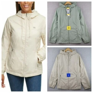 Calvin Klein Ladies' Fleece Lined Windbreaker Hooded Rain Jacket Size XXL - Picture 1 of 17