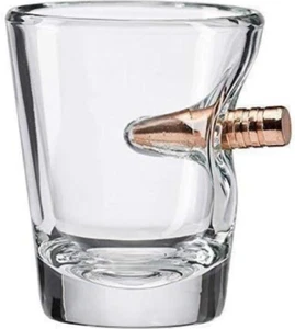 BenShot Shot Glass with Real .308 Bullet 2oz Handmade in USA Unique Barware Gift - Picture 1 of 7
