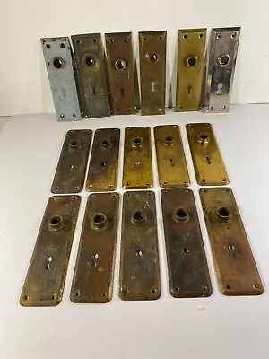 16 Brass Door Knob Covers Back Plate Skeleton Key 7.5   Eschuteon Hardware • 99.95$