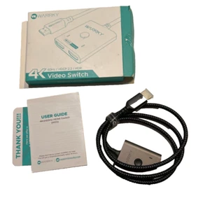 HDMI Switch 2 in 1 Out 4K@60Hz, WARRKY - Picture 1 of 3