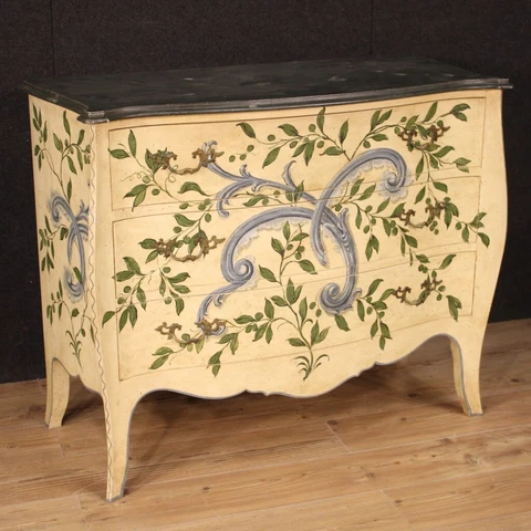 Dresser chest of drawers in lacquered painted wood furniture antique style 900 Cover