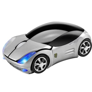 Wireless Mouse Cool Car Shape 2.4GHz 1600DPI USB Mouse PC Laptop Silvery - Picture 1 of 7