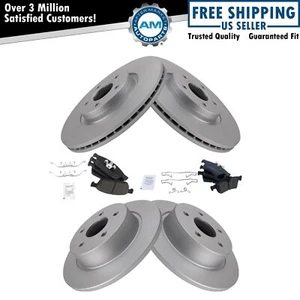 Front & Rear Premium Ceramic Brake Pad & Coated Rotor Kit for Ford Van - Picture 1 of 8