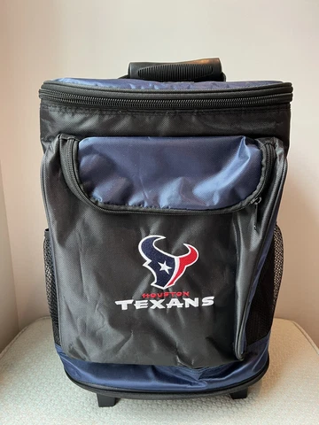 HOUSTON TEXANS LOGO NFL Rolling Cooler Blue Black Blue Black Football Storage Cover