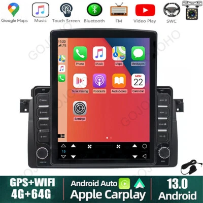 9.7" 64GB For BMW E46 1998-2006 Apple CarPlay Android 13 Car Stereo Radio Navi - Image 1 of 4