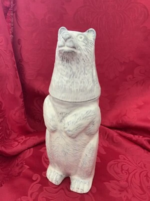 JUEGO COCTELERA MARTINI DE METAL OSO POLAR BLANCO GRANERO DE CERÁMICA IMPECABLE único Foto 1 de 4