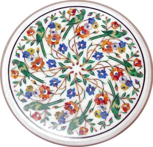 18" Marble Table top pietradura handmade inlay Work Home Decor furniture - Picture 1 of 1