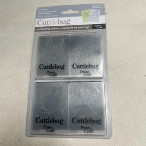 Provo Craft Cuttlebug Feel Better 4 Embossing Folders - New - Free Shipping - Picture 1 of 6