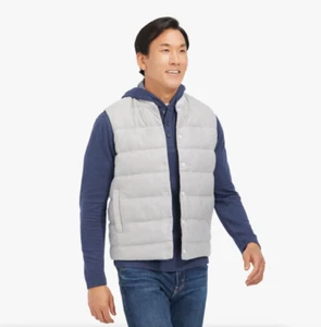 MIZZEN MAIN York Puffer Quilted Snap Closure Vest Jacket 2XL Gray - Picture 1 of 11
