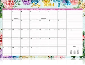 Desk Calendar 2024-2025 - 18 Month Calendar July 2024 - Dec 2025, 17" X 12" Larg - Picture 1 of 12