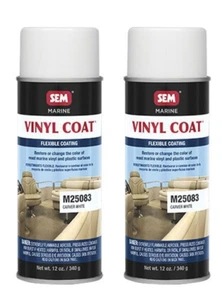 SEM Marine Vinyl & Plastic Coating CARVER WHITE Aerosol 12 oz. M25083 (2 Pack) - Picture 1 of 1