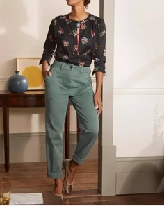 BODEN women Casual chino pants Heather size 12 - Picture 1 of 9