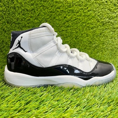 Nike Air Jordan 11 Retro Niños Talla 4.5Y Blanco Atlético Cuero Zapatos Tenis Foto 1 de 4