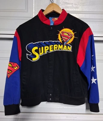 Chaqueta Super Man Nascar niños talla L 9-10 Hecho en China JH DESING 100% Algodón Foto 1 de 4