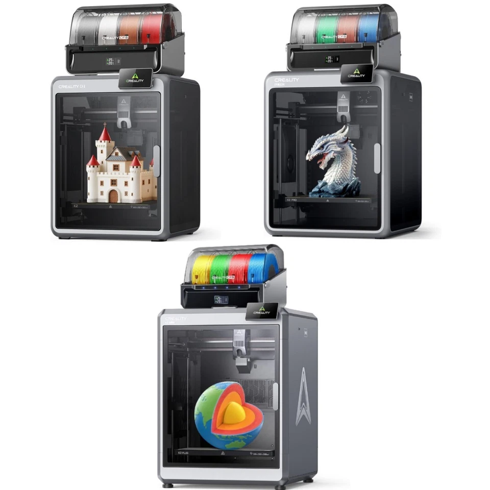 Creality K2/K2 Pro/K2 Plus Combo 3D Drucker 600mm/s Speed CFS Multi Farbdruck - Image 1 of 1