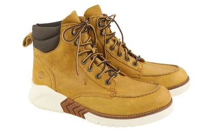 Timberland A27VE Hombre Botas EU43.5/44 Cuero Marrón Cordones Lona Top Almendra - Imagen 1 de 4