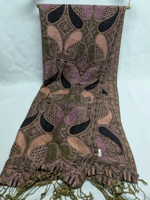 Bufanda de cachemir/seda púrpura súper suave  Foto 1 de 4