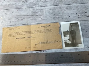 ORIGINAL WWII ATC CREWMAN 1944 PASS TO VISIT ISLAND CITIES PLUS PHOTO - Bild 1 von 2