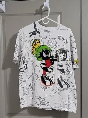Vintage Space Jam Marvin the Martian All Over Print T-Shirt 90s Men’s XL - Image 1 of 4