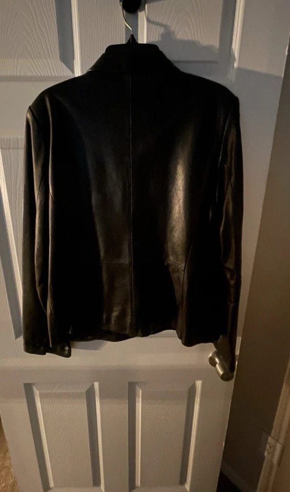 I.N.C. International Concepts Black Leather Jacket. Womens Size XL - Image 1 of 4