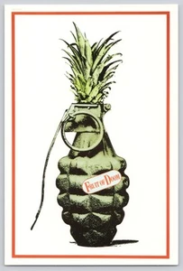 Fruit of Doom Postcard – Pineapple Hand Grenade Satire by Pomegranate - Picture 1 of 3