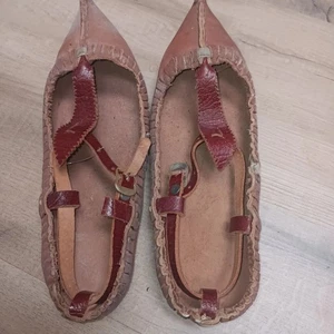 Antique Hand Made Folk Adult Leather Slippers Culture Attire Leather Collectible - Picture 1 of 7