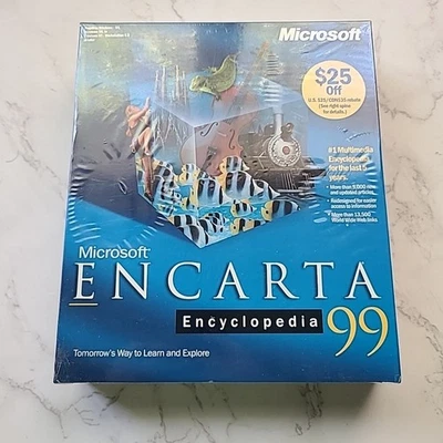 Microsoft Encarta Encyclopedia 99 Microsoft Windows 95, 98 NEW SEALED! FAST Ship - Image 1 of 4