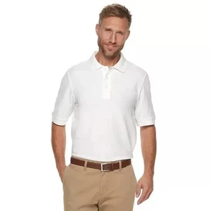 Croft & Barrow Easy Care Piqué Polo Regular Fit Weiß Kurzarm Herren S - Bild 1 von 5
