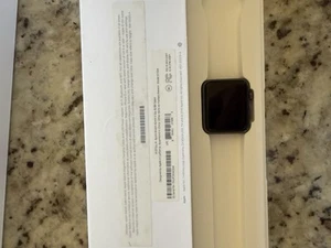 Unlocked Apple Watch A1554 7000 42mm Aluminum Case Black Tested & Working - Picture 1 of 2