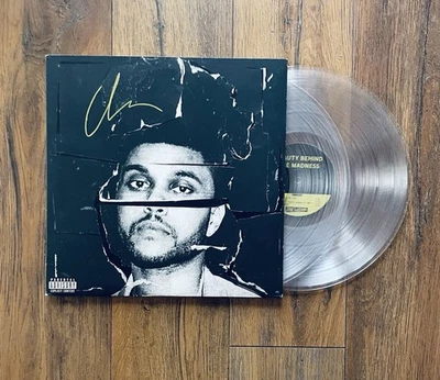 The Weeknd - Beauty Behind The Madness (2015) UO Excl. Clear Vinyl 2xLP SIGNED  - Image 1 of 4